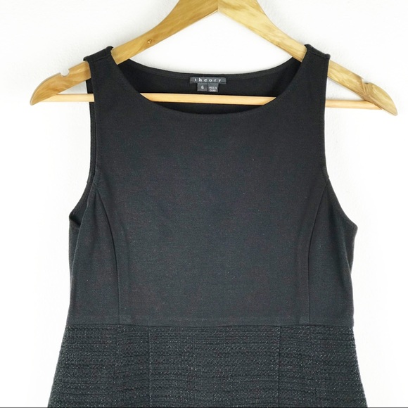 Theory Black Wool Blend Sleeveless Dress - Picture 4 of 9